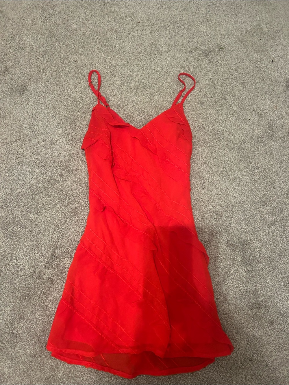 Red Ruffle Dress